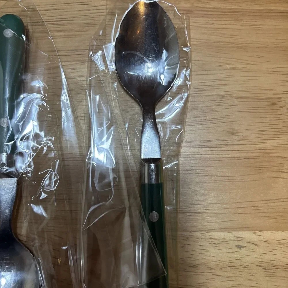 Green Mardi Gras Flatware SET OF 3 Washington Forge Spoons